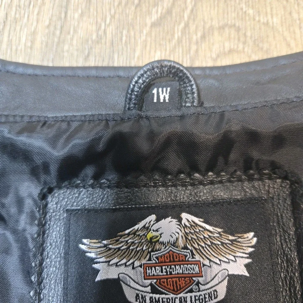 Vintage NWT Harley Davidson American Legend Vest 1W 16-18 Road Hog Leather Black